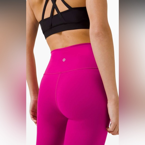 Lululemon Wunder Train High-Rise Crop 23” Ripened Raspberry Sz 18 - Picture 12 of 13